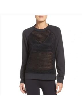 Alo Yoga Black Mesh Pullover